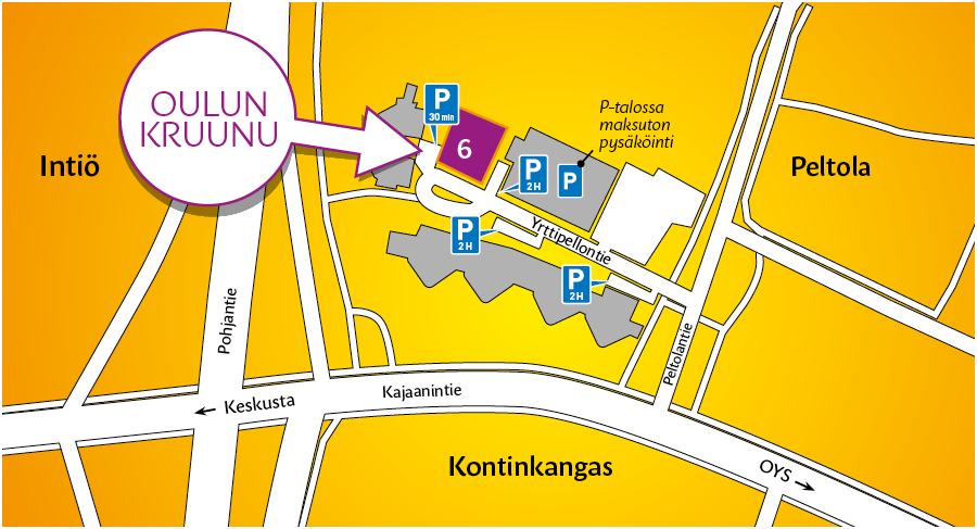 Oulun Kruunu kartta